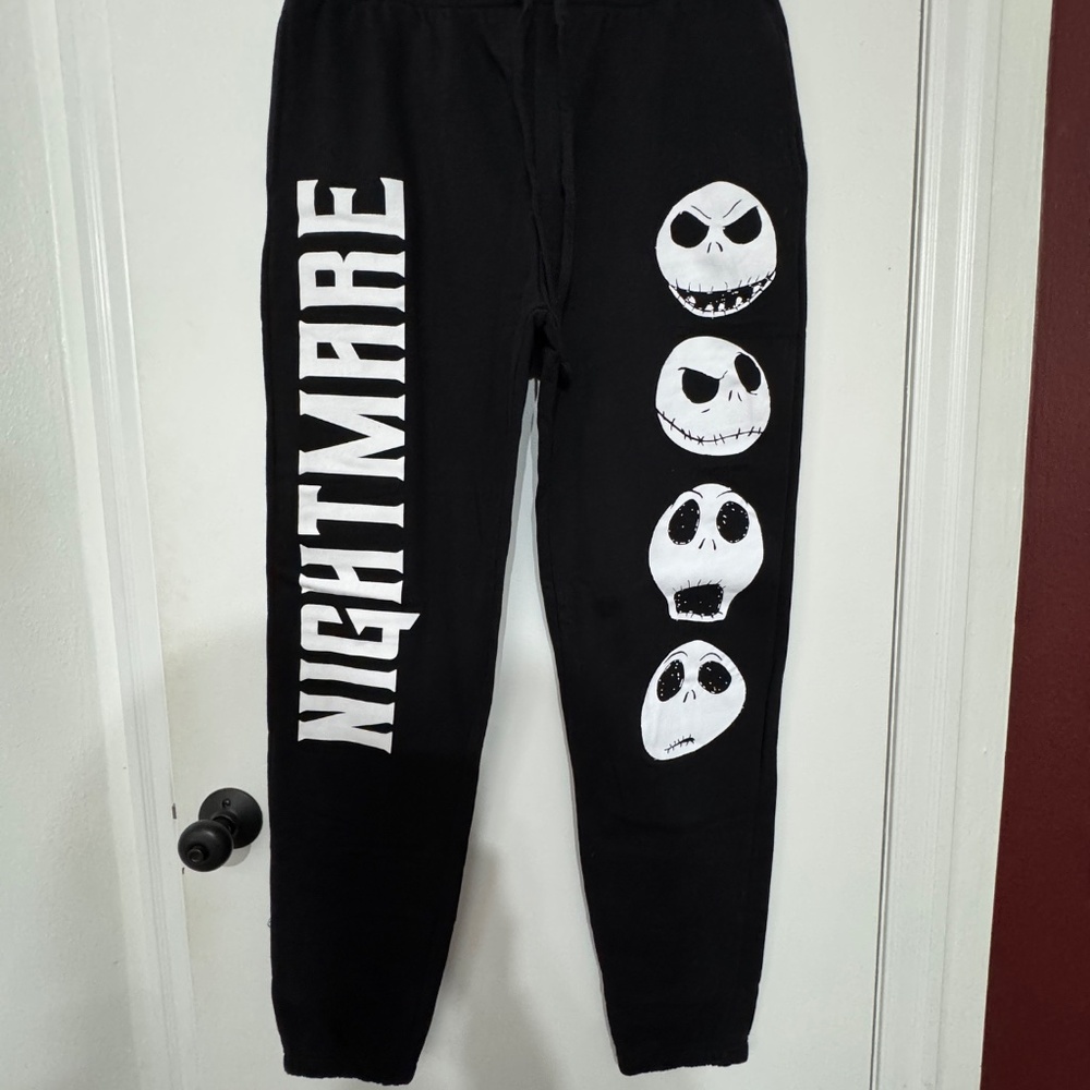 Disney‎ Jack Skellington The Nightmare Before Christmas Women’s L Joggers NWOT